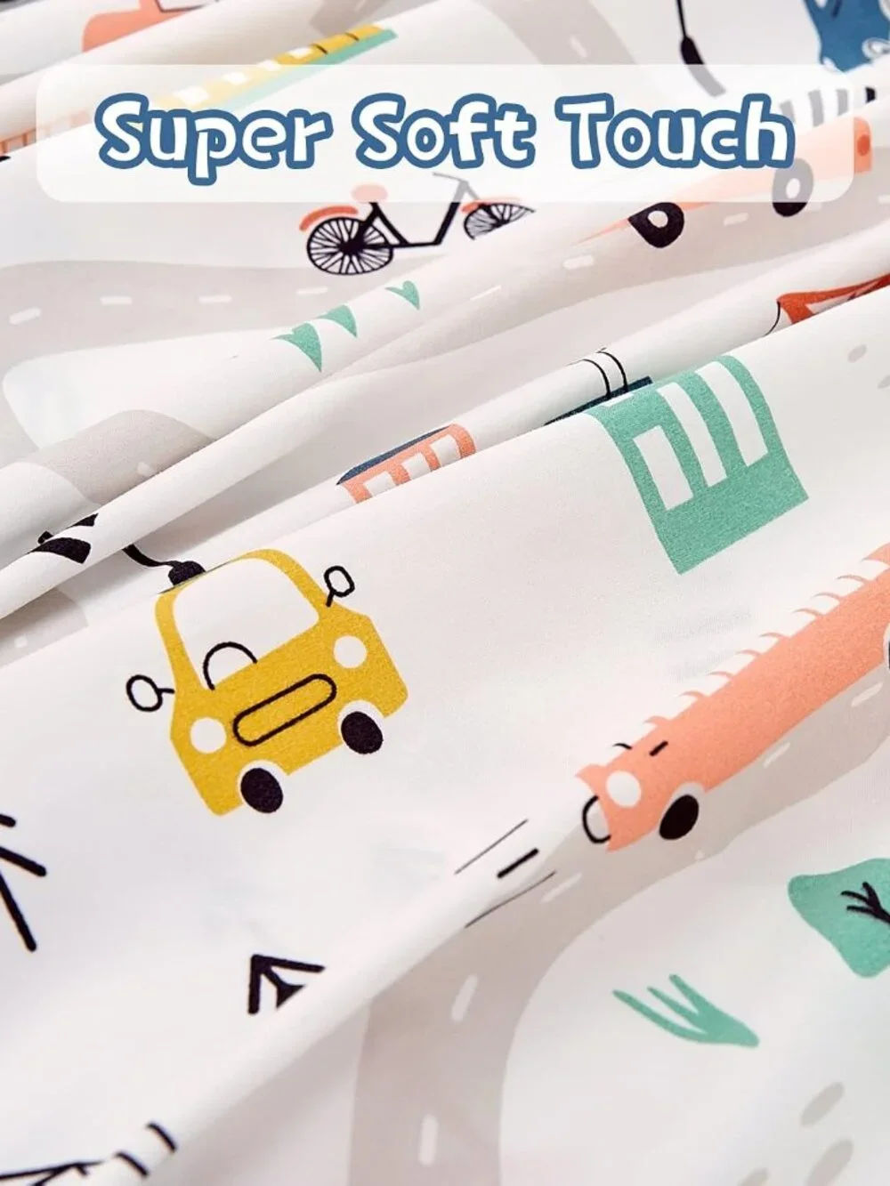 4 Piece Car Vehicle Kids Sheet Set Full Size